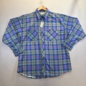 Wilderness Men's Multicolored Long Sleeve Button Up Flannel Size XL NWT